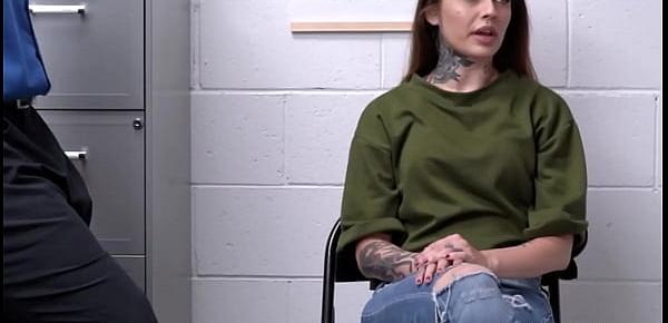  Tattooed redhead Vanessa Vega caught shoplifting groceries, banged by officer